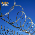 Hot dipped galvanized barbed wire chain link fence